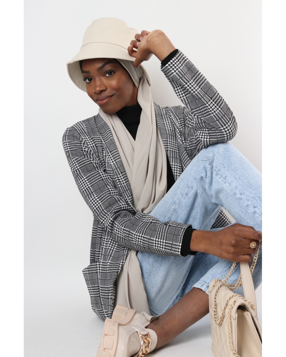 Blazer pied de poule