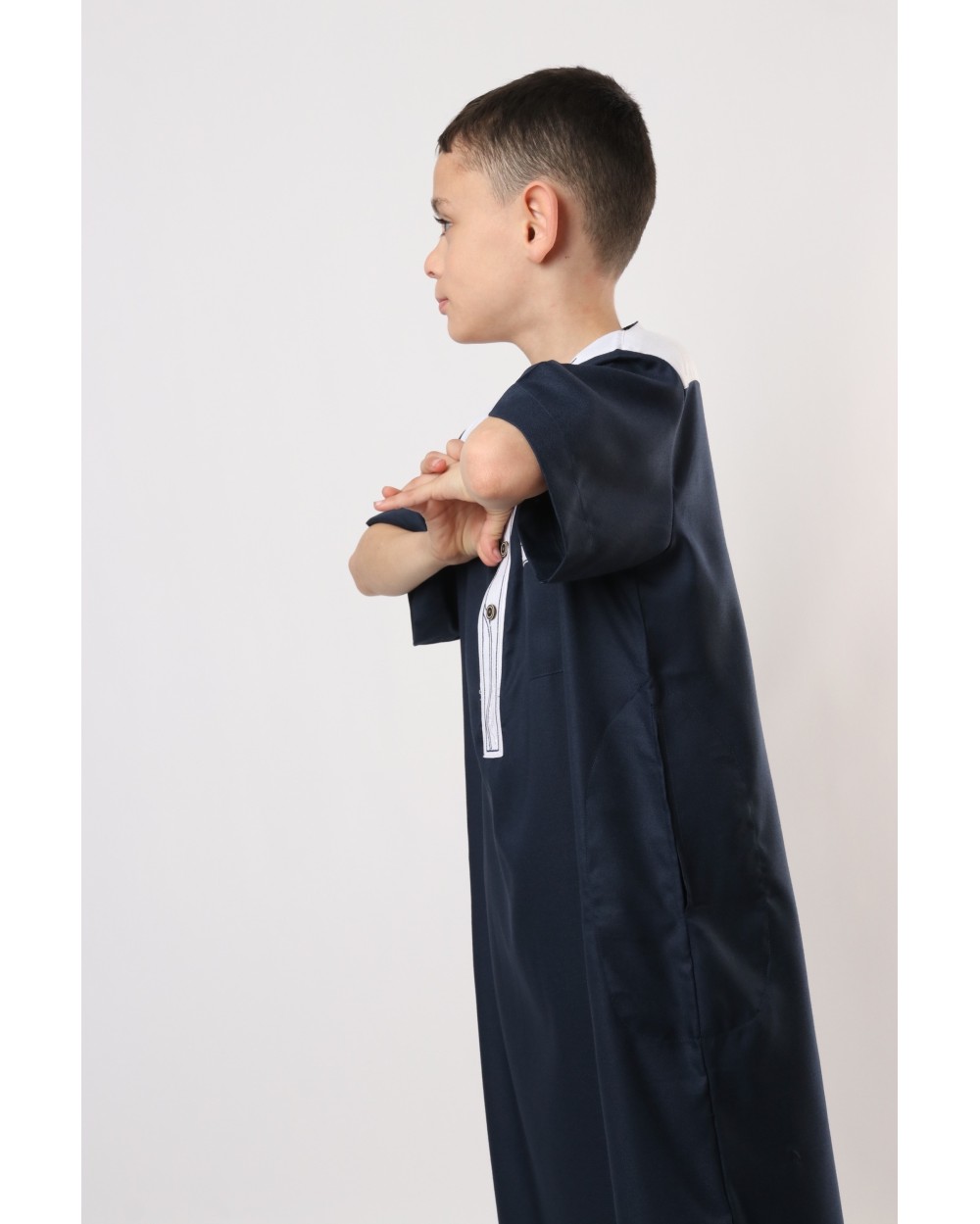 Qamis enfant motif tribal