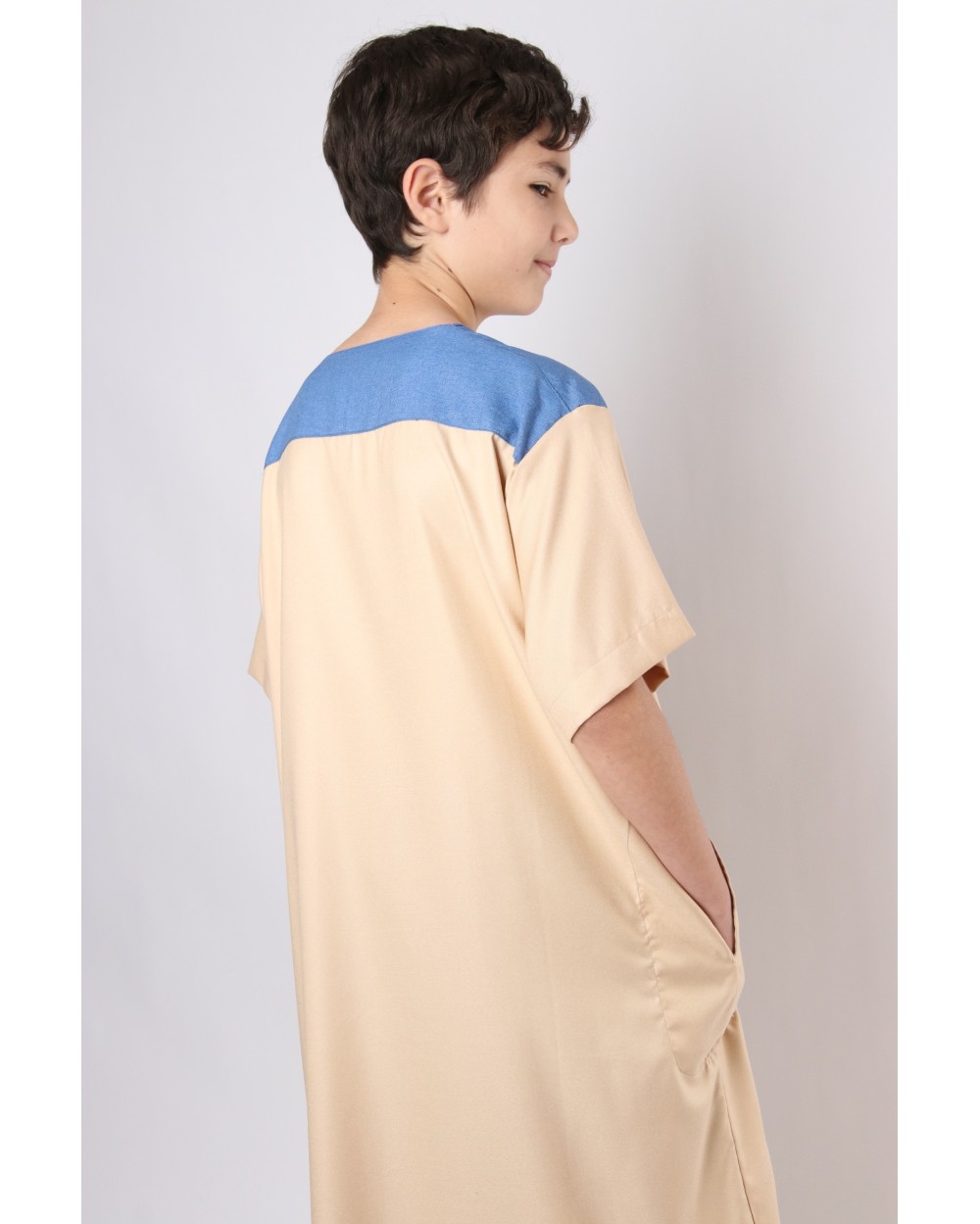 Qamis enfant motif tribal