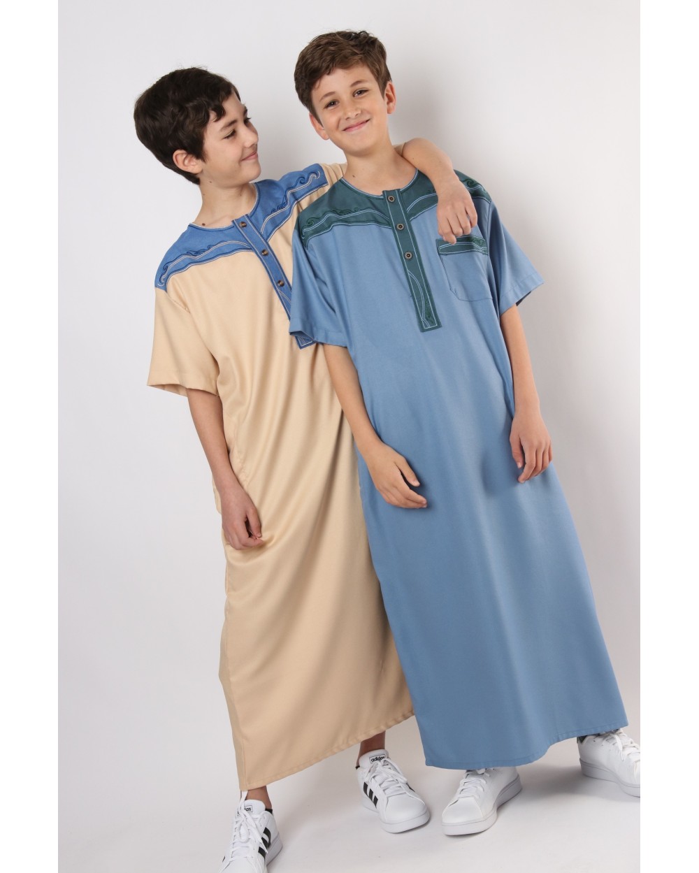 Qamis enfant motif tribal