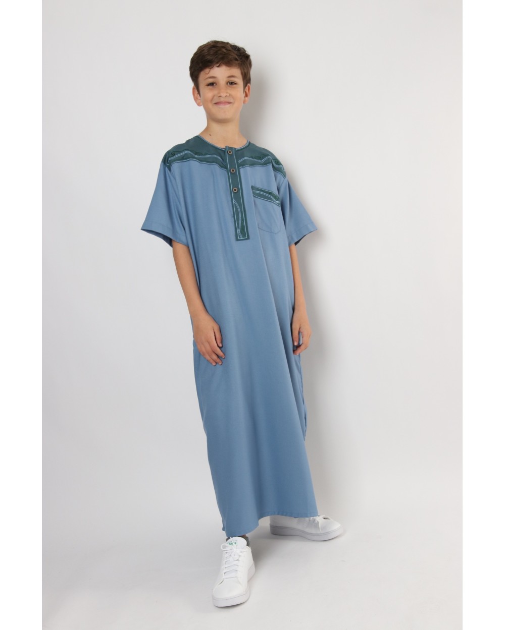 Qamis enfant motif tribal