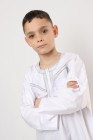 Qamis enfant long Zein quadrillé