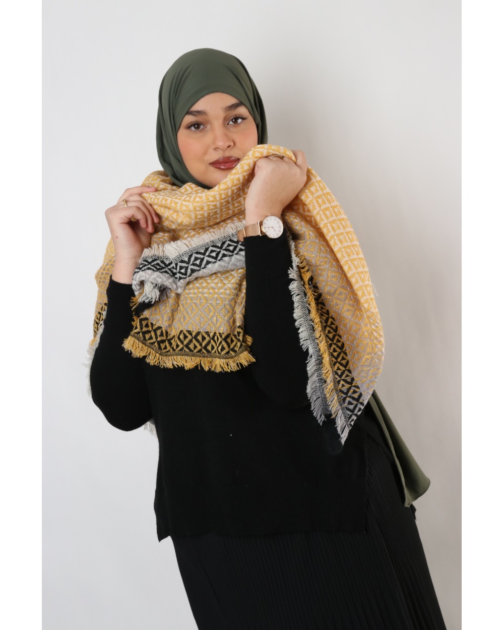 Maxi écharpe Aysha losanges