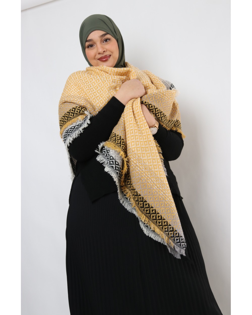 Maxi écharpe Aysha losanges