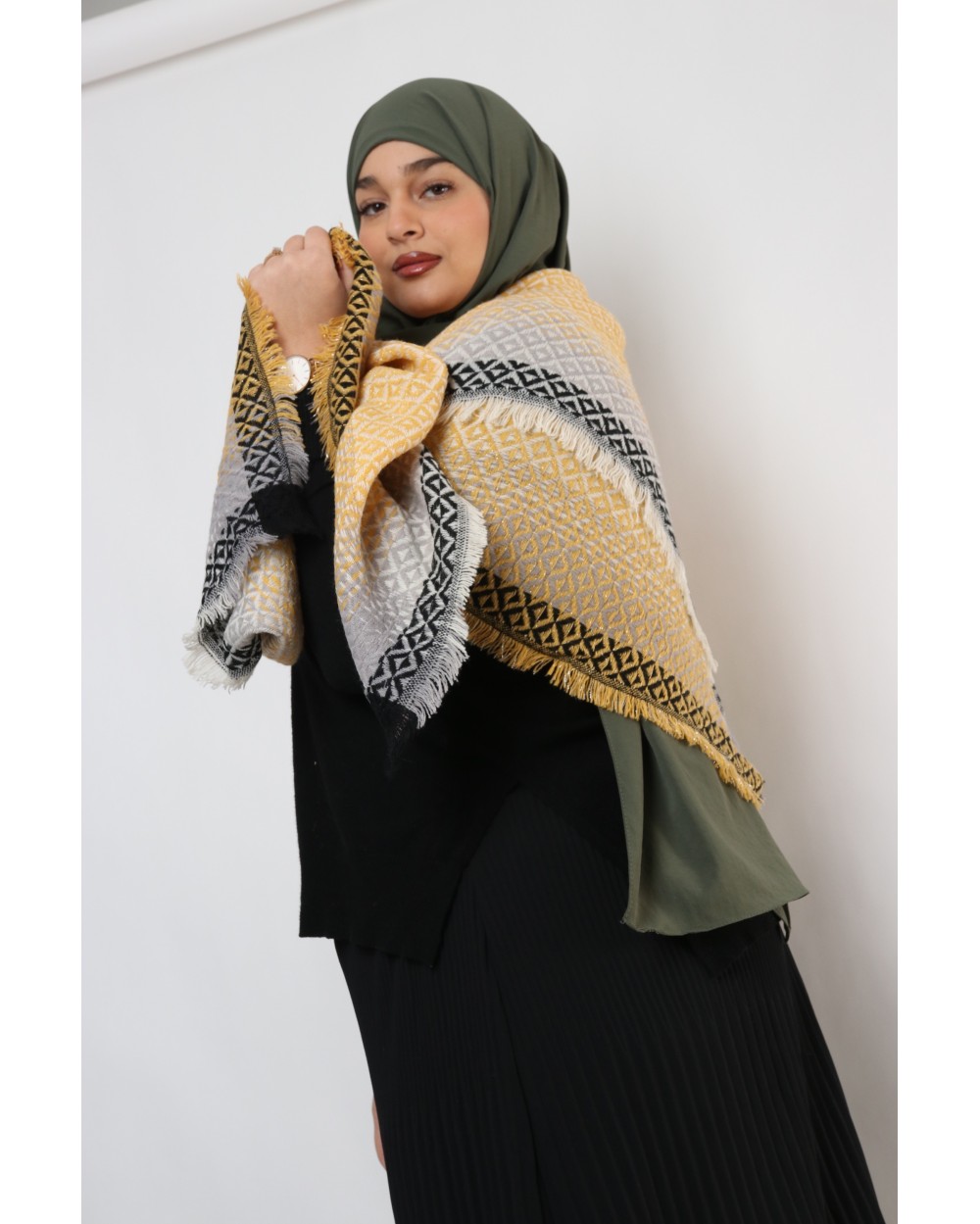 Maxi écharpe Aysha losanges