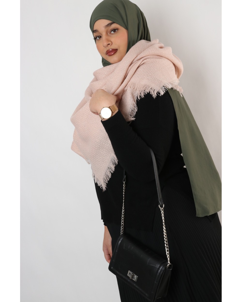 Maxi Echarpe Cosy avec filament métallisé