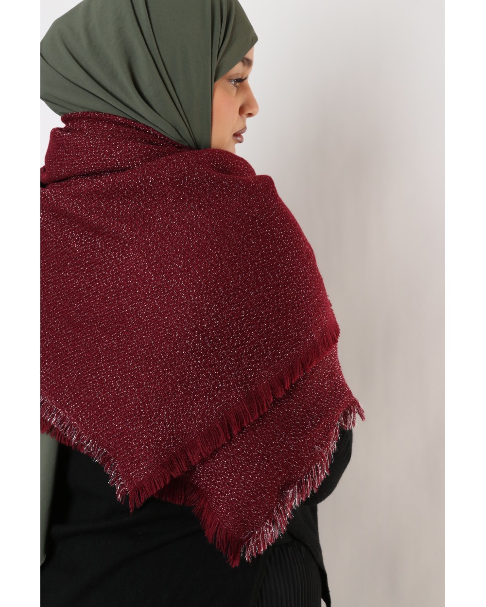 Maxi Echarpe Cosy avec filament métallisé