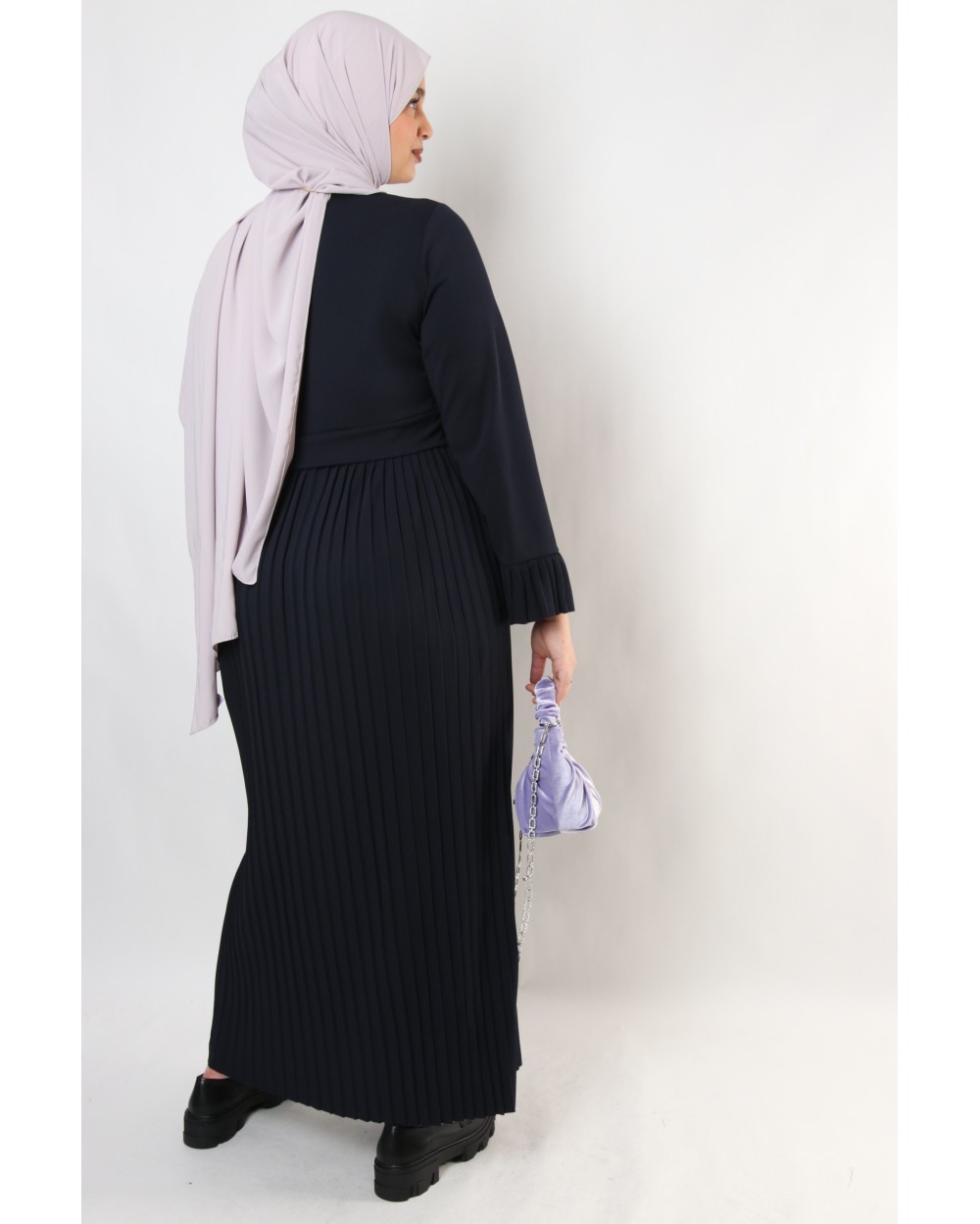 Robe Romea avec bas plissé