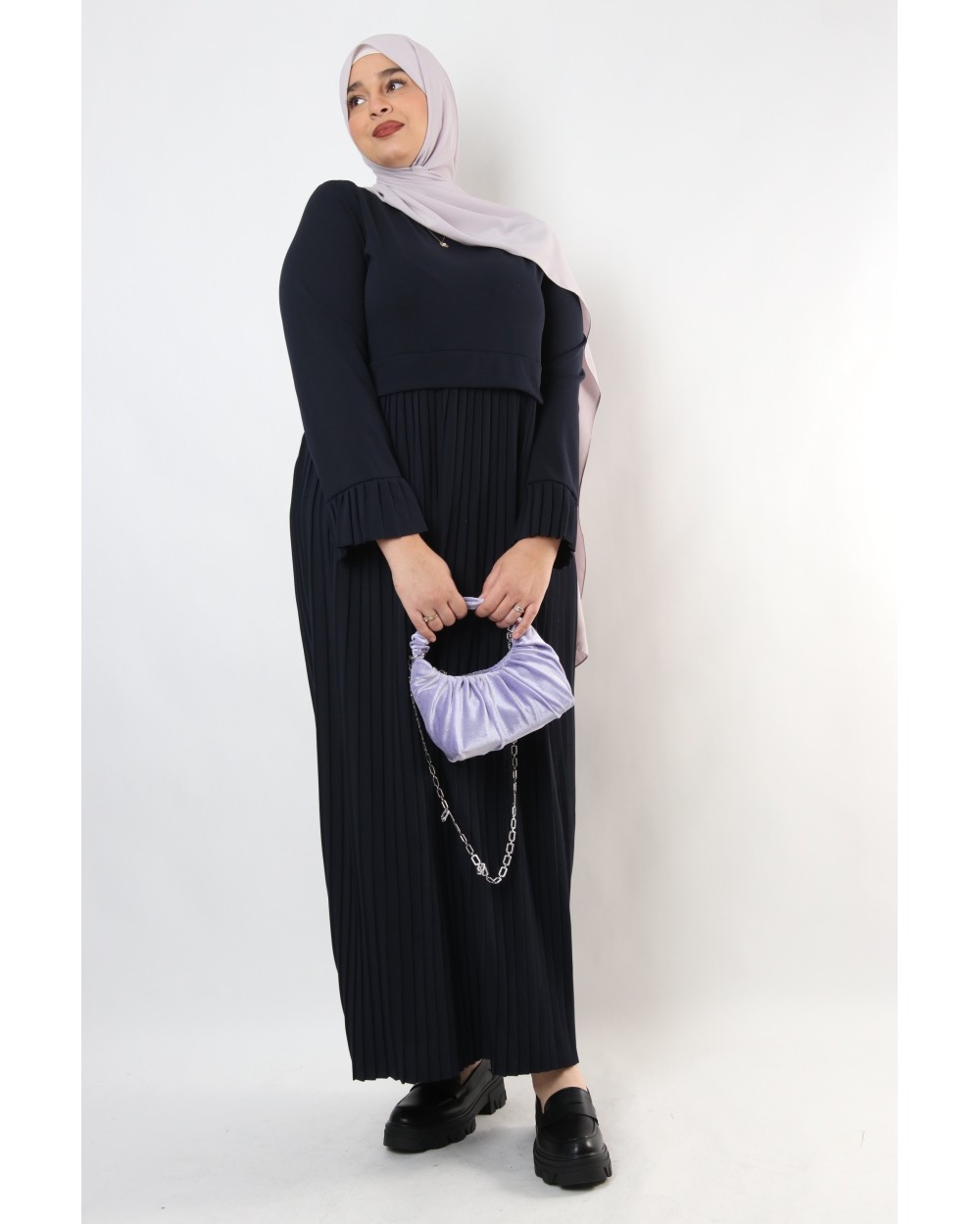 Robe Romea avec bas plissé