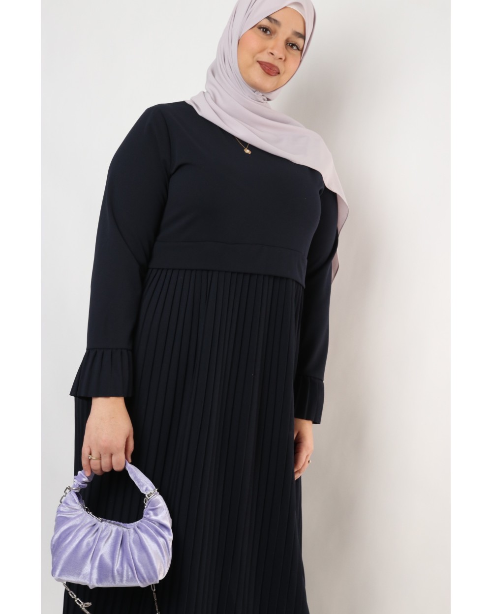 Robe Romea avec bas plissé