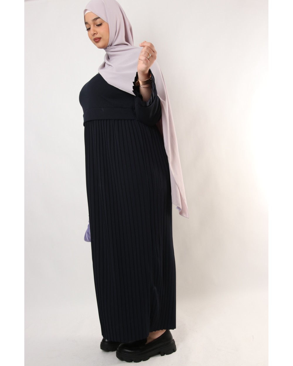 Robe Romea avec bas plissé