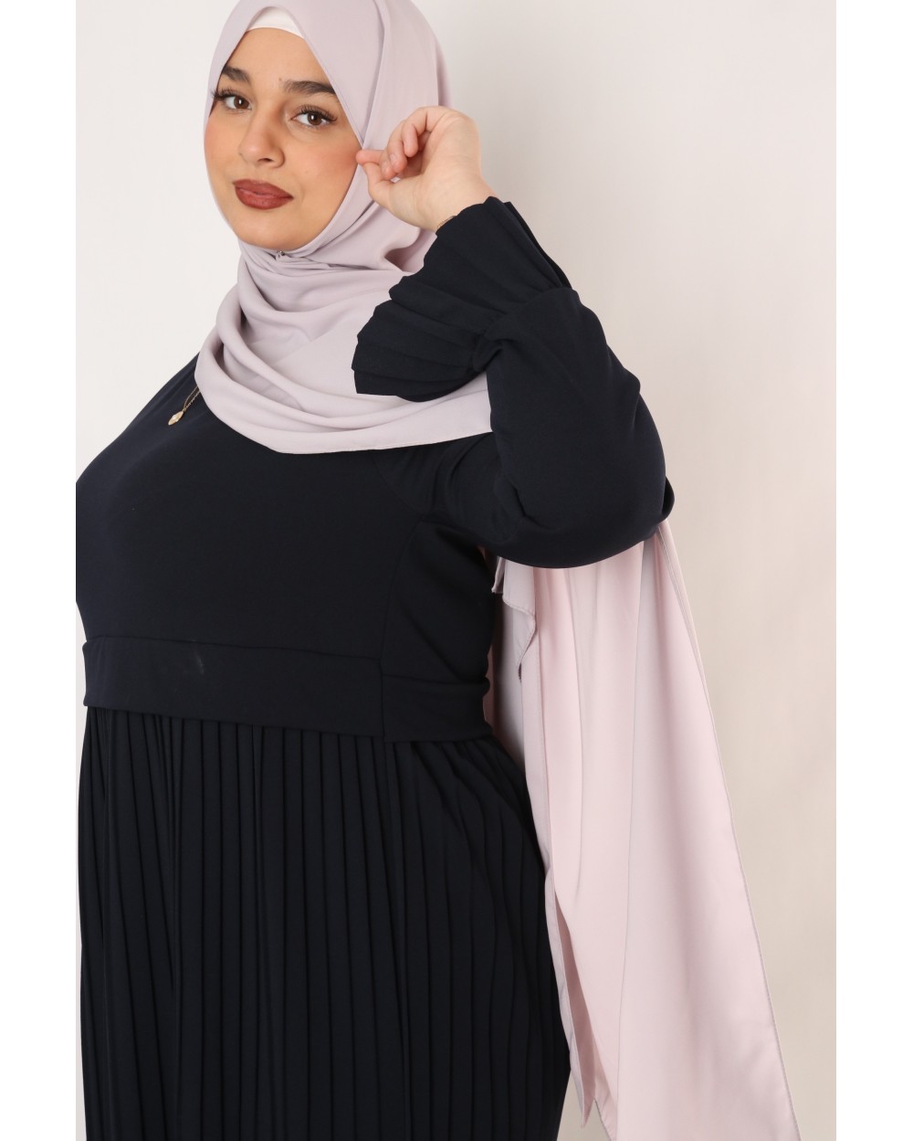 Robe Romea avec bas plissé