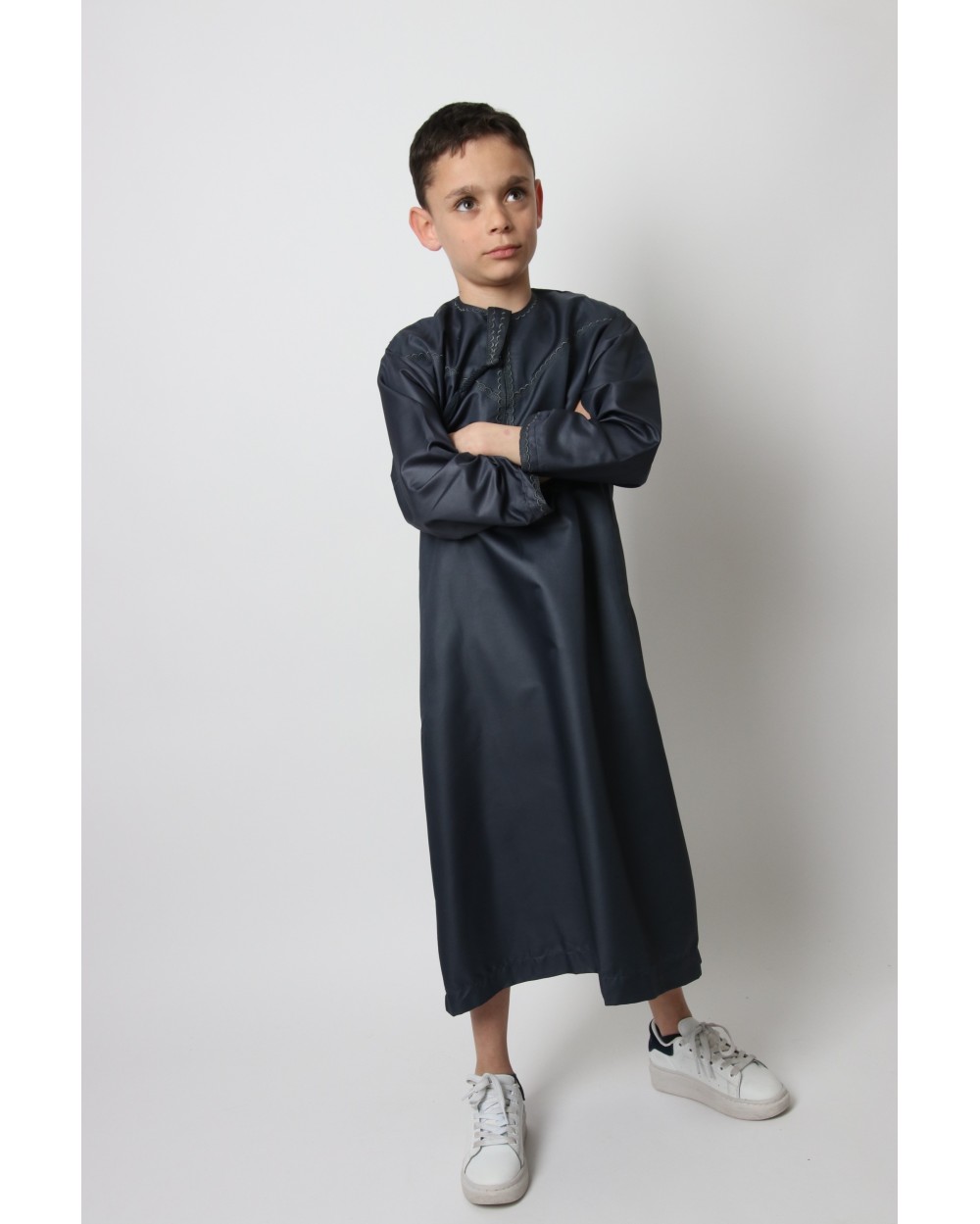 Qamis Omani Zein enfant broderie arcade