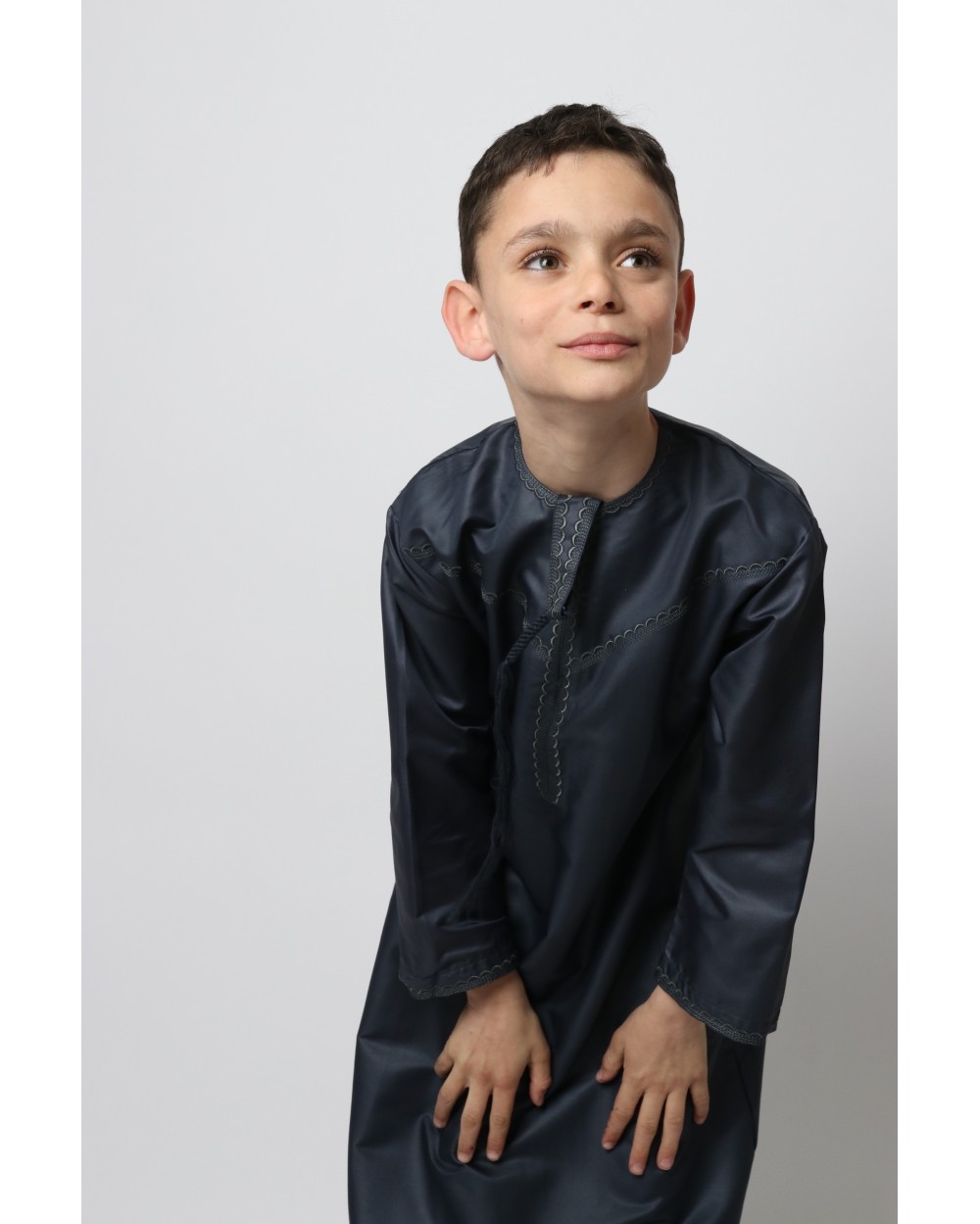 Qamis Omani Zein enfant broderie arcade