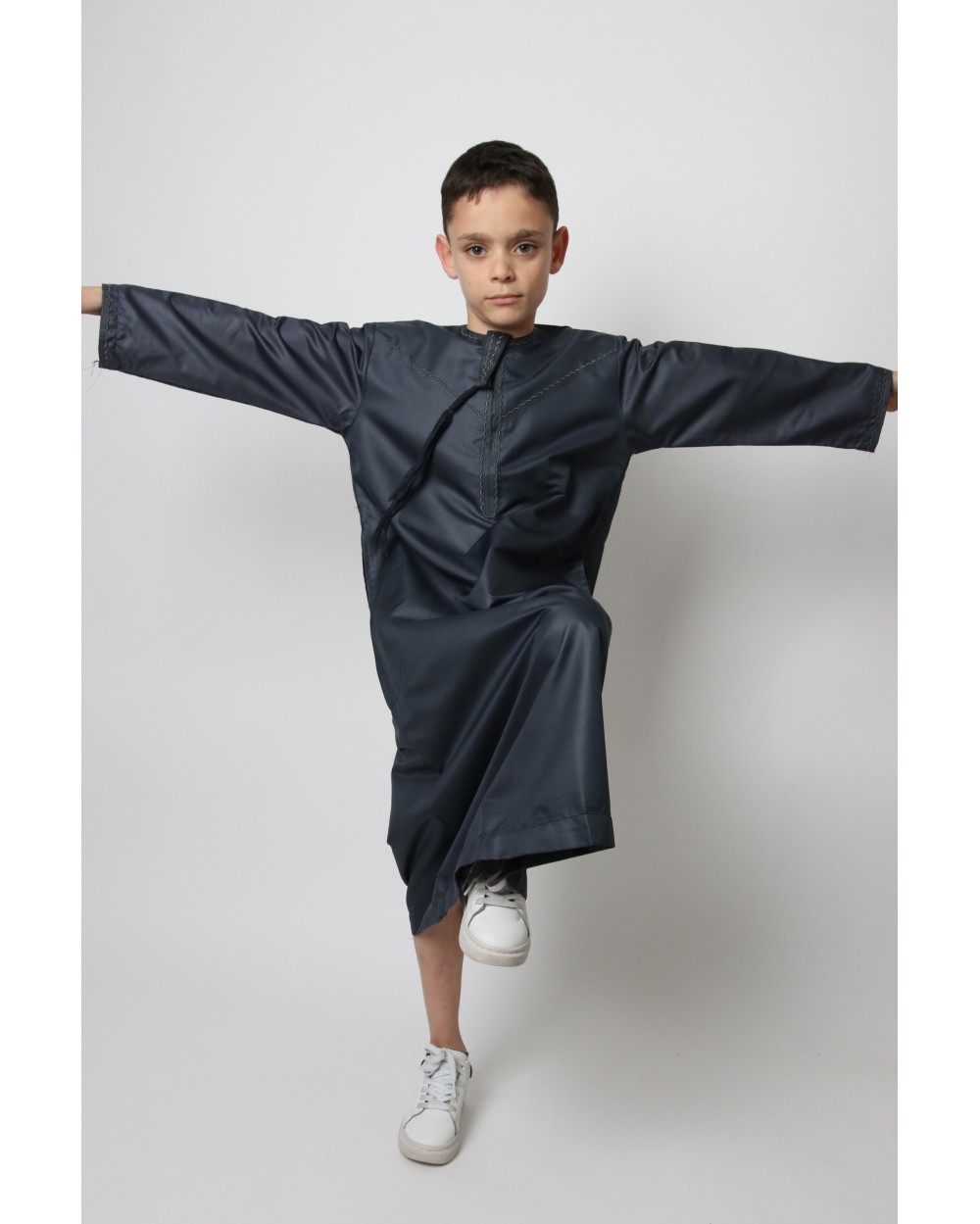 Qamis Omani Zein enfant broderie arcade