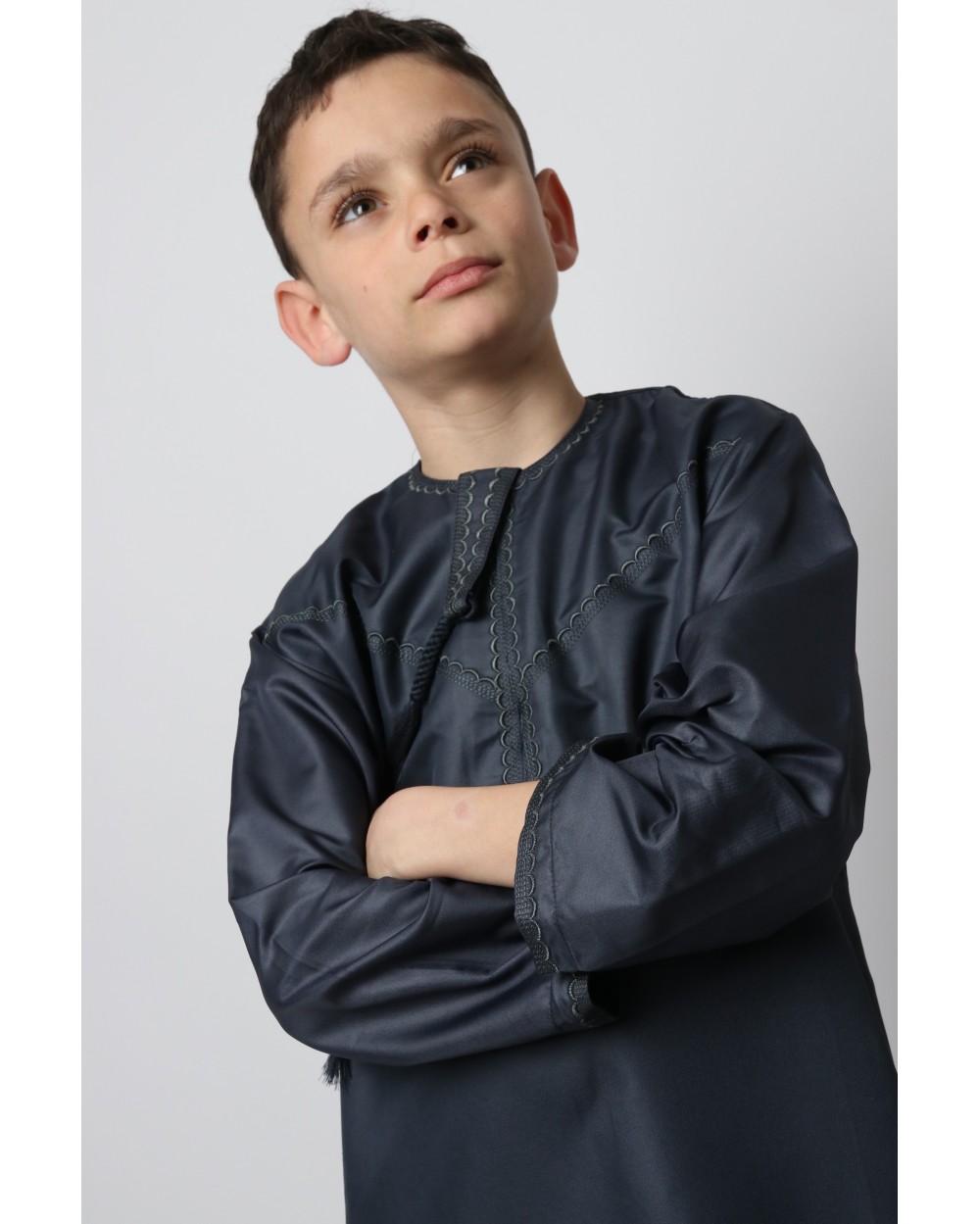 Qamis Omani Zein enfant broderie arcade