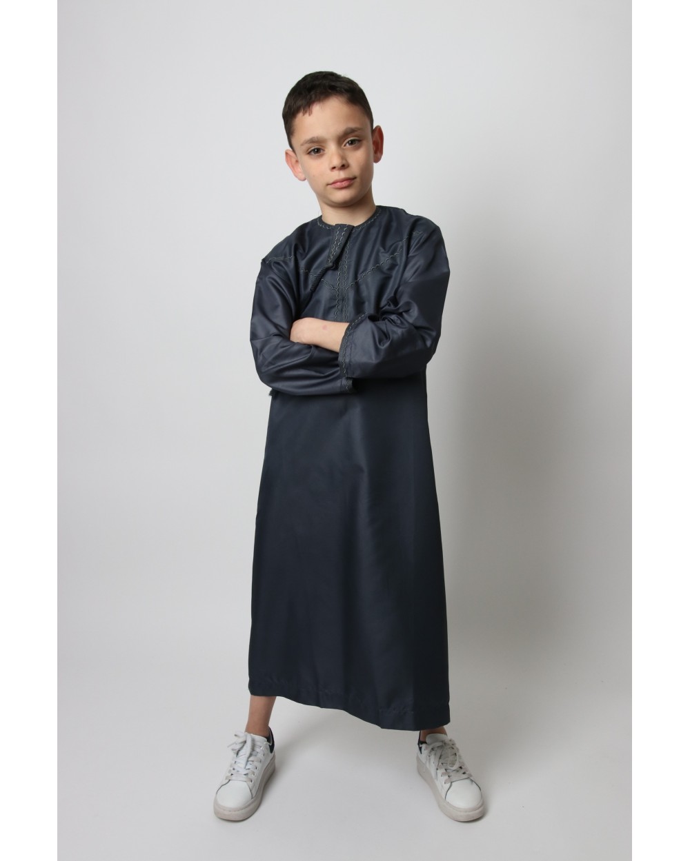 Qamis Omani Zein enfant broderie arcade