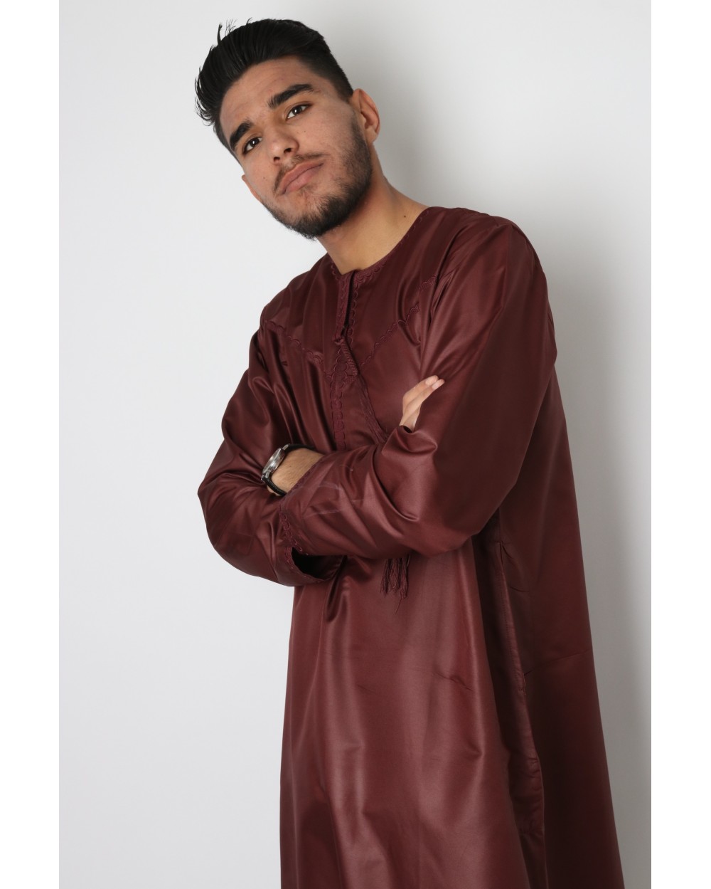 Qamis Omani Zein broderie arcade