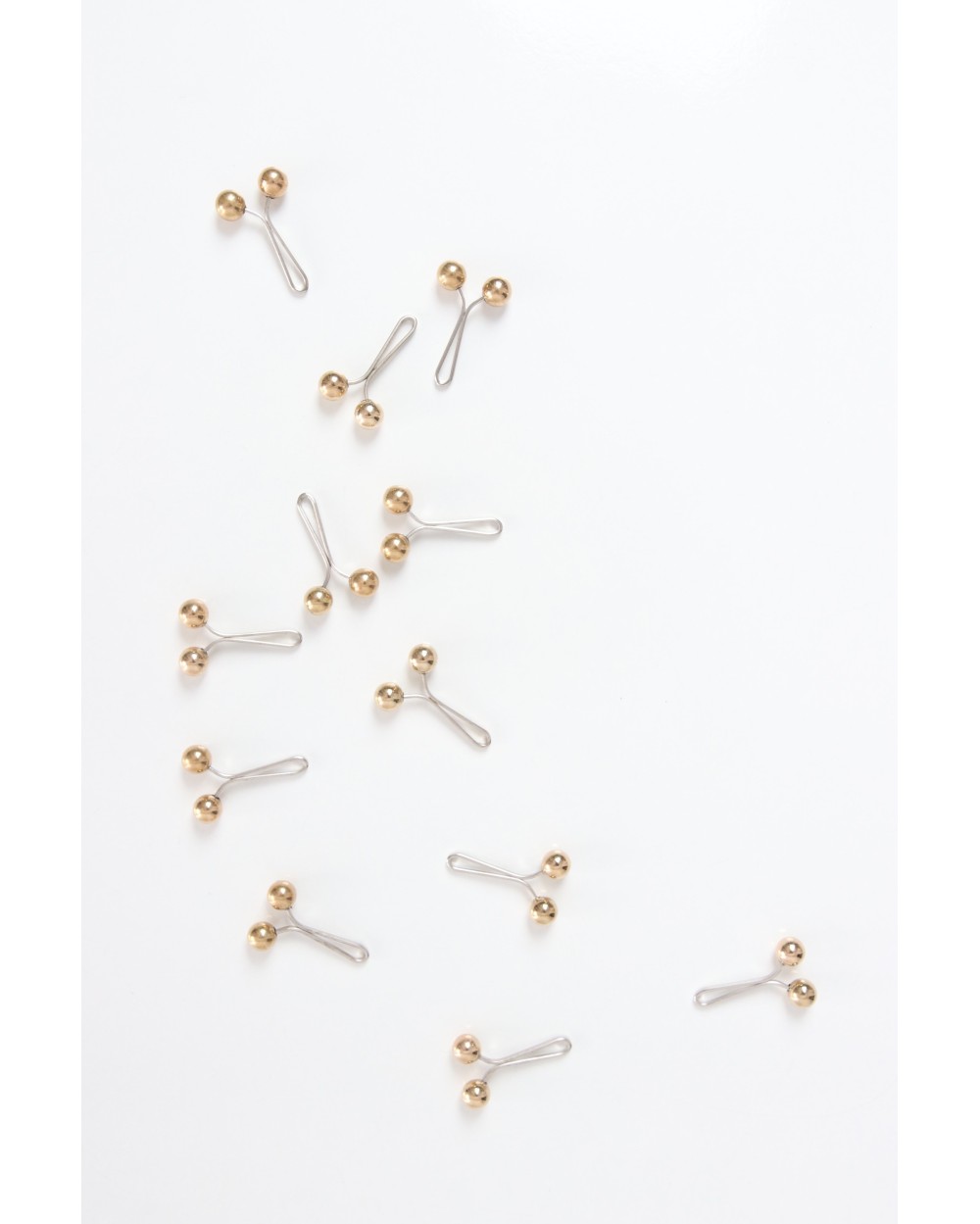 Set of 12 golden pearl hijab fasteners