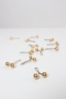 Set of 12 golden pearl hijab fasteners