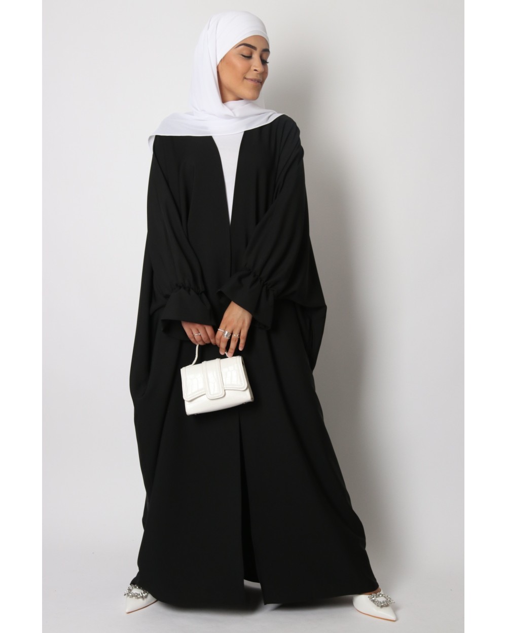 Butterfly kimono with ruffled sleeves