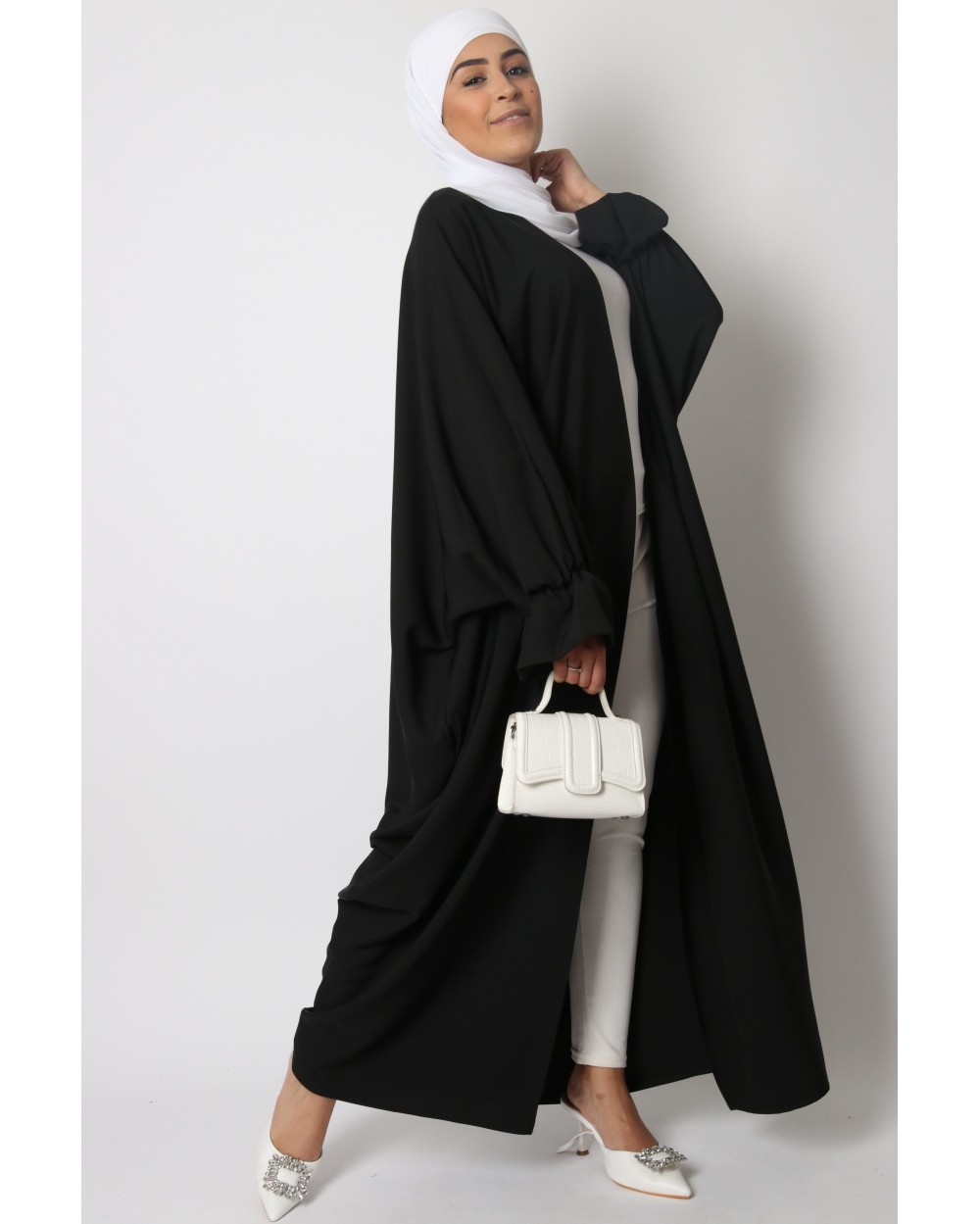 Butterfly kimono with ruffled sleeves