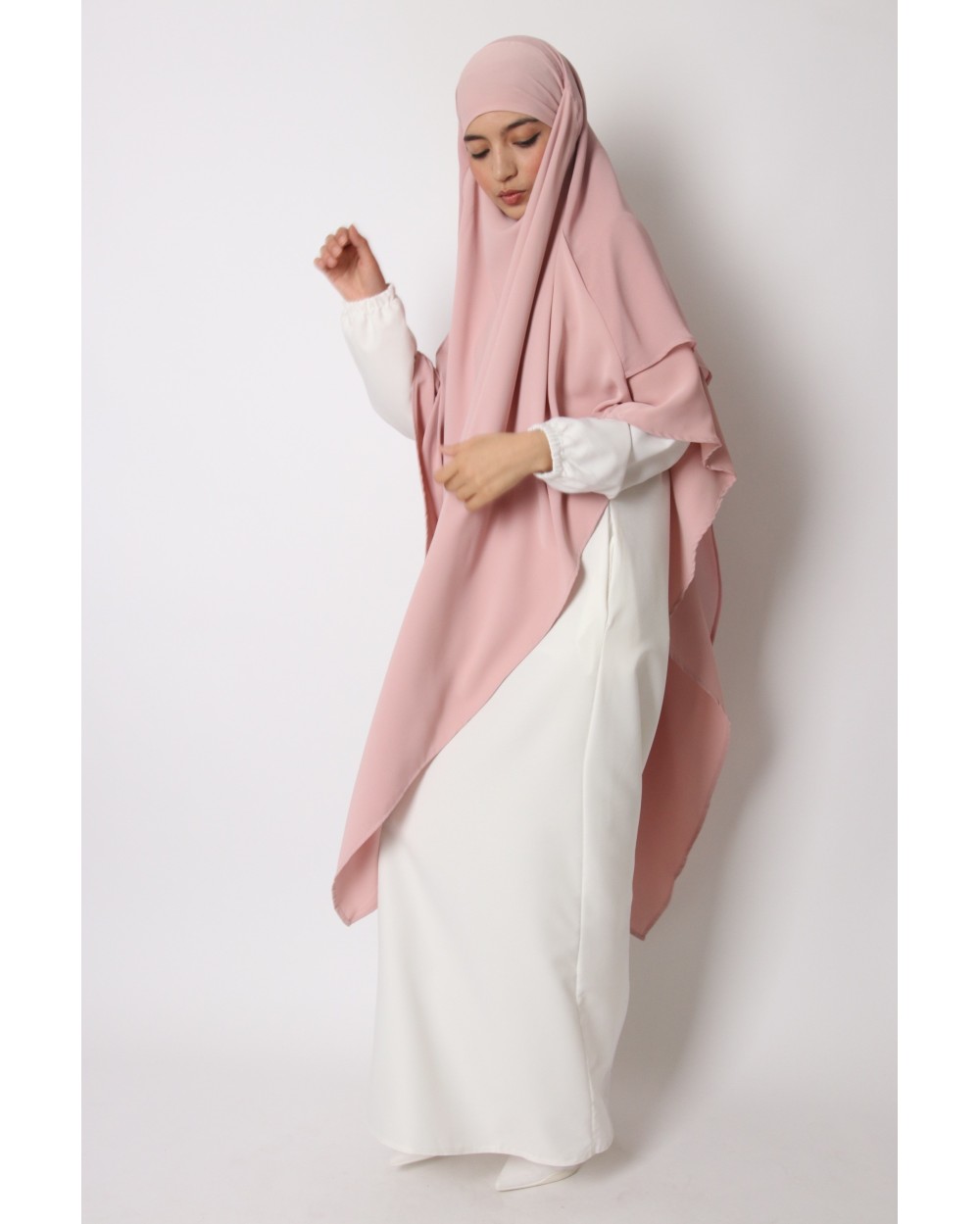 Khimar 2 voiles soie de medine mousseline