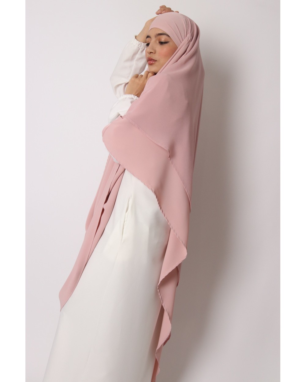 Khimar 2 voiles soie de medine mousseline