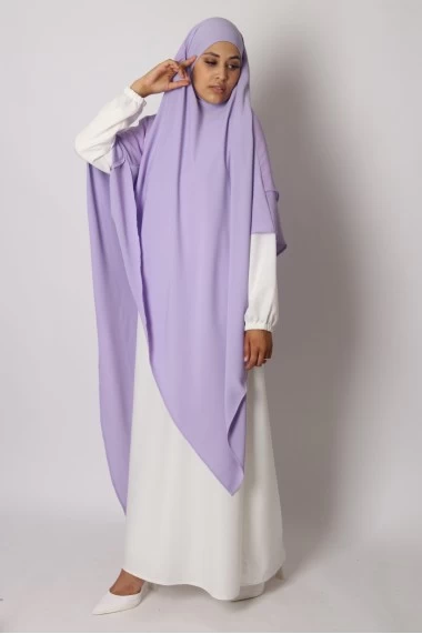 Khimar 2 voiles soie de...