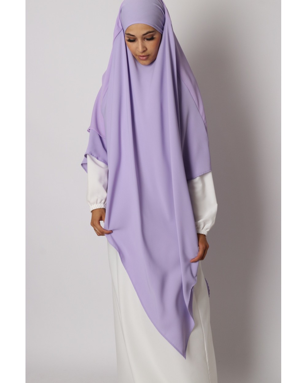Khimar 2 voiles soie de medine mousseline