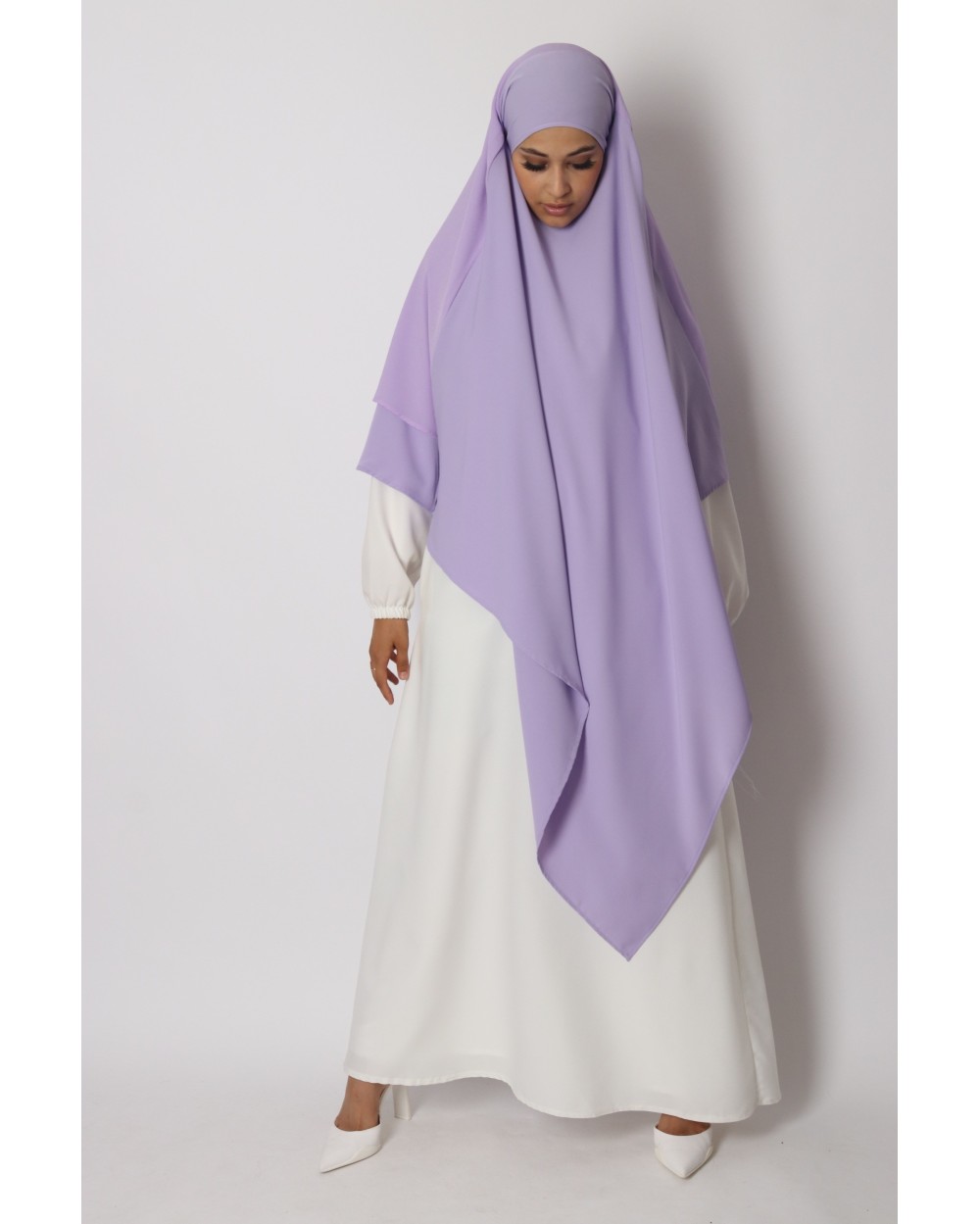 Khimar 2 voiles soie de medine mousseline