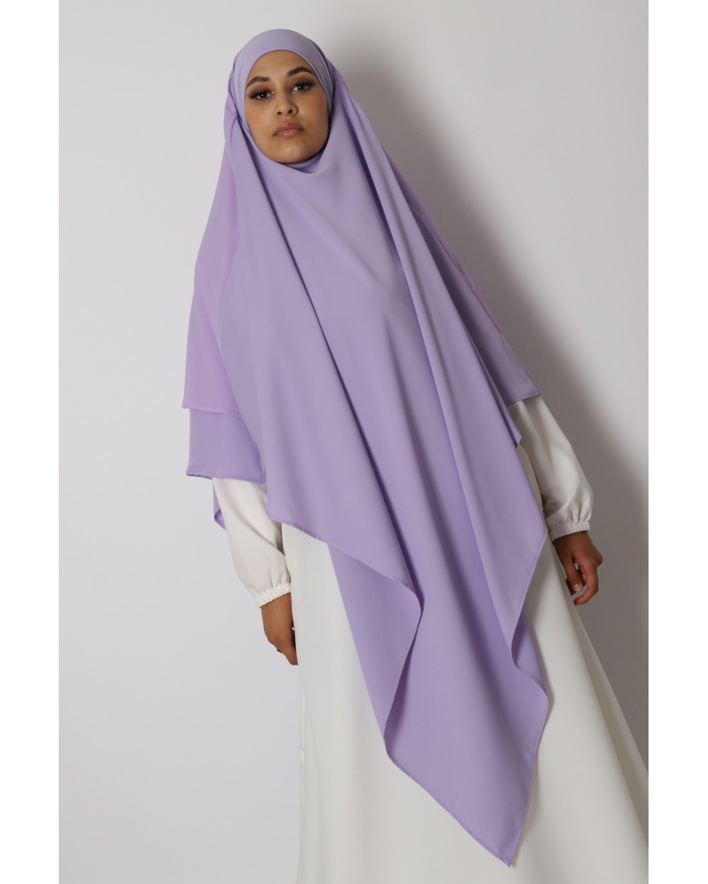 Khimar 2 voiles soie de medine mousseline