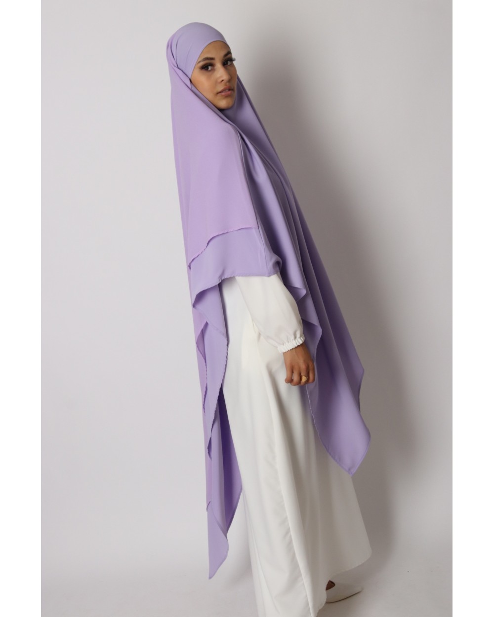 Khimar 2 voiles soie de medine mousseline