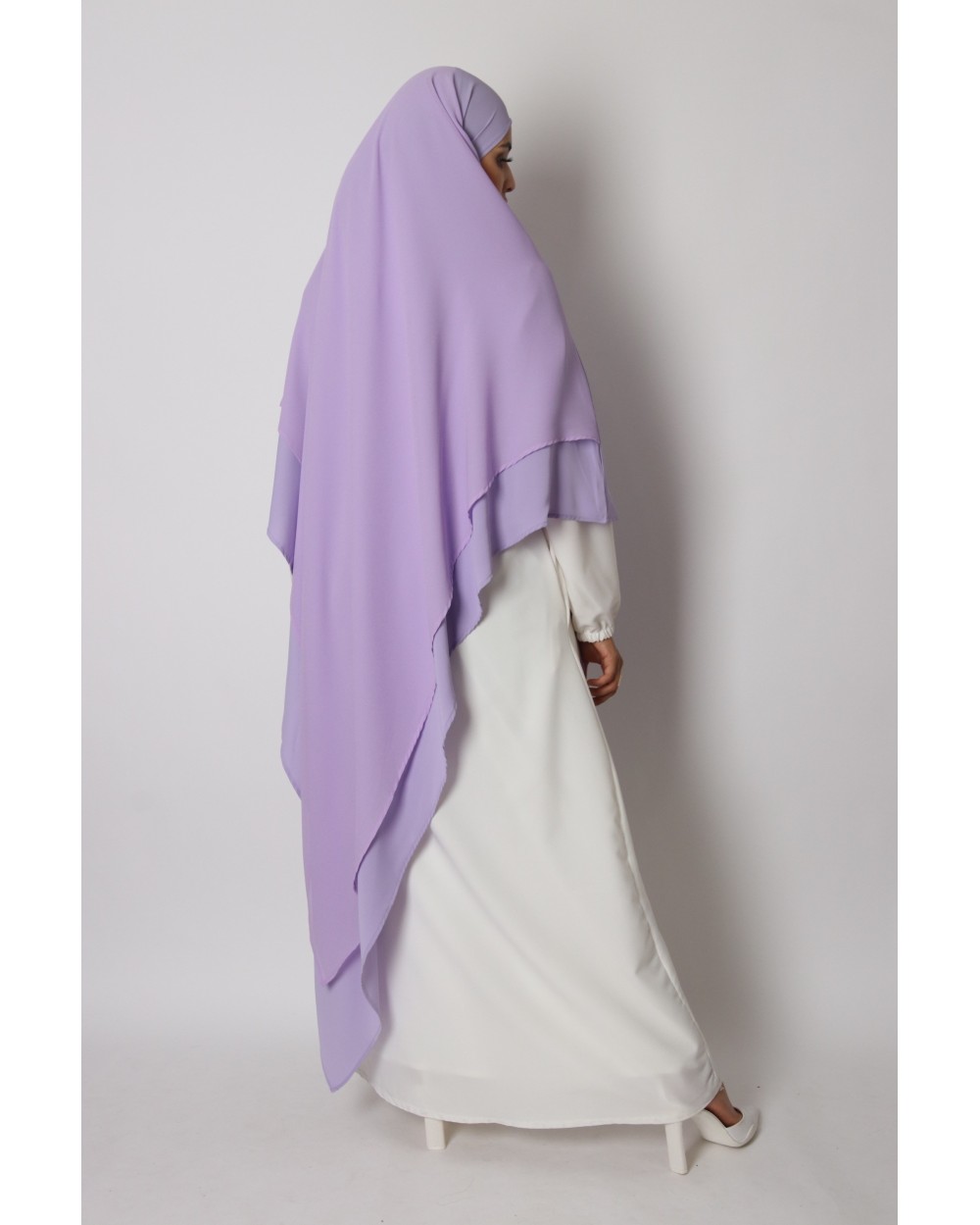 Khimar 2 voiles soie de medine mousseline