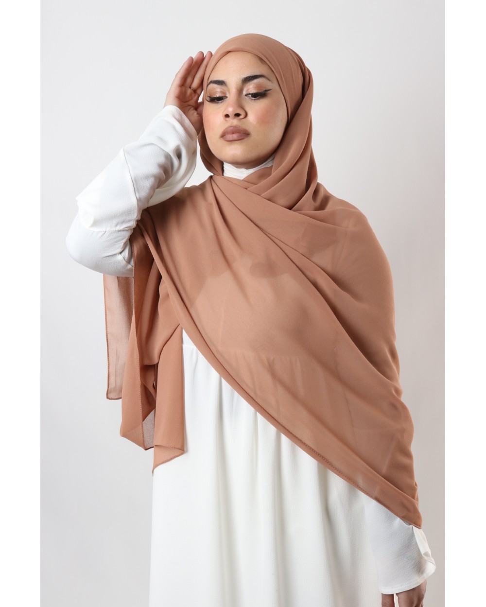 Hijab mousseline carré Nissa 150cm