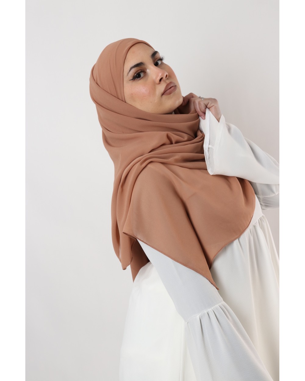 Hijab mousseline carré Nissa 150cm