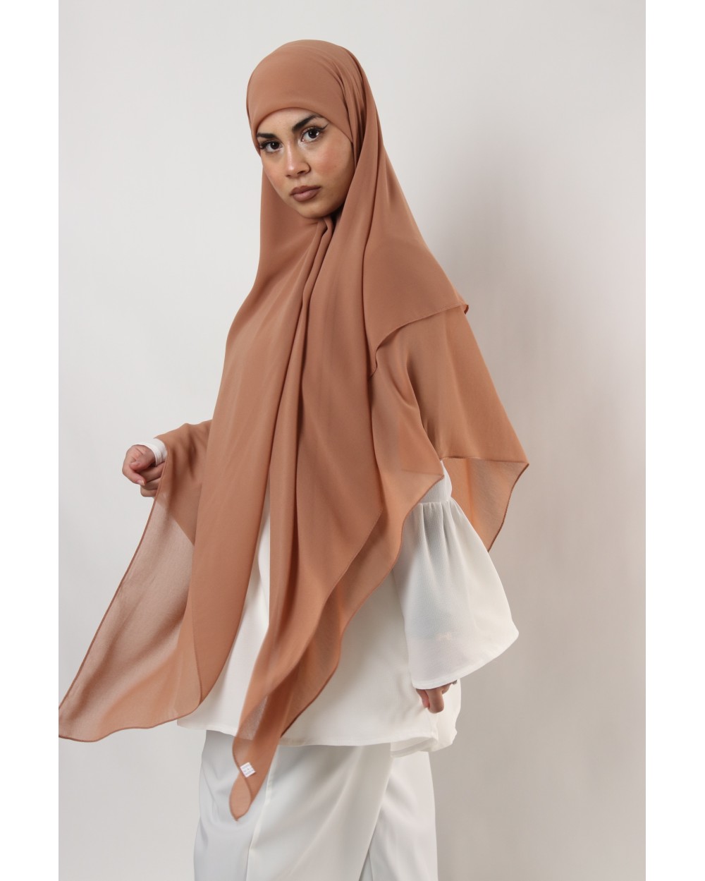 Hijab mousseline carré Nissa 150cm