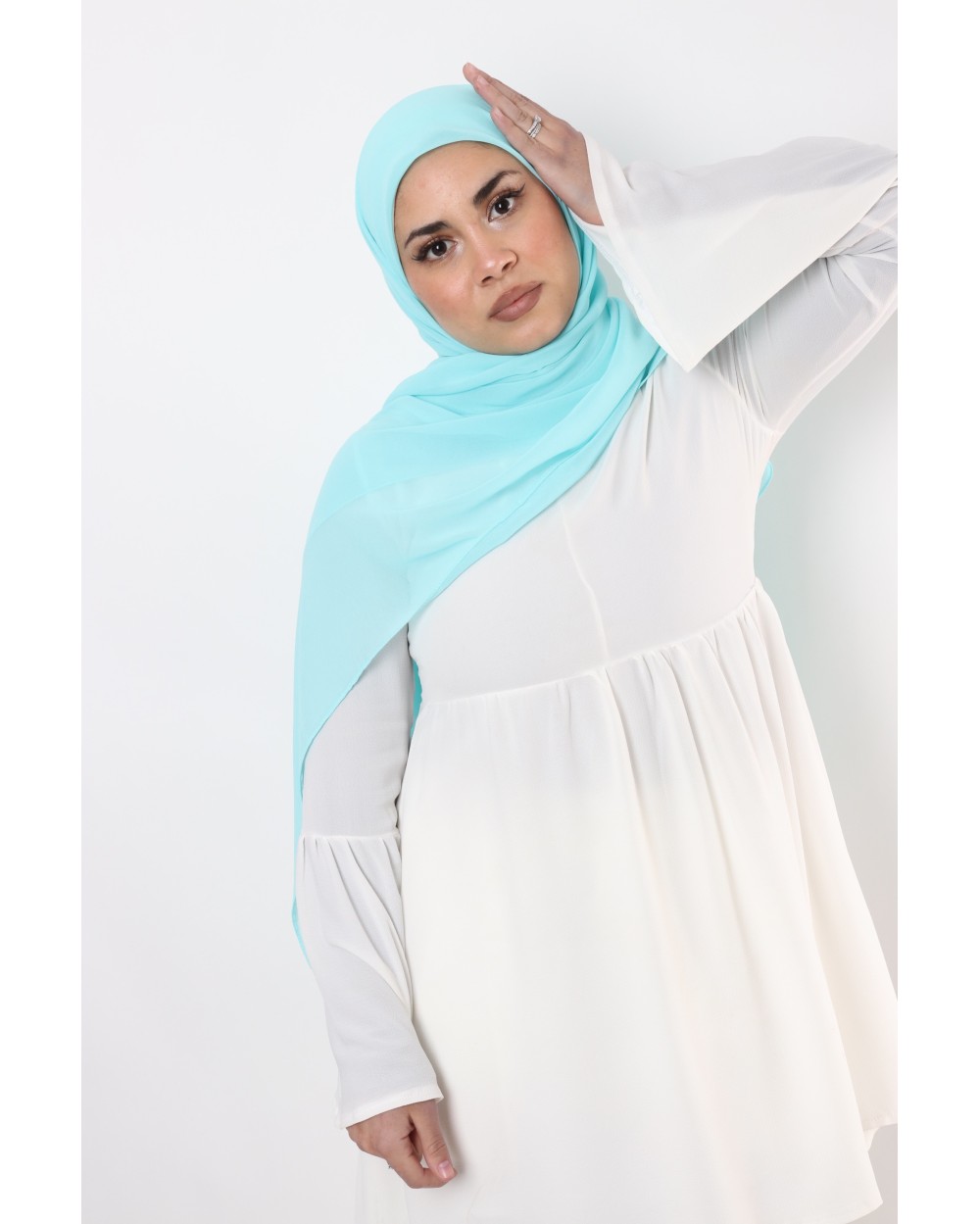 Hijab mousseline carré Nissa 150cm