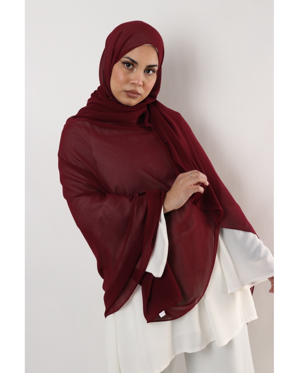 Hijab mousseline carré Nissa 150cm