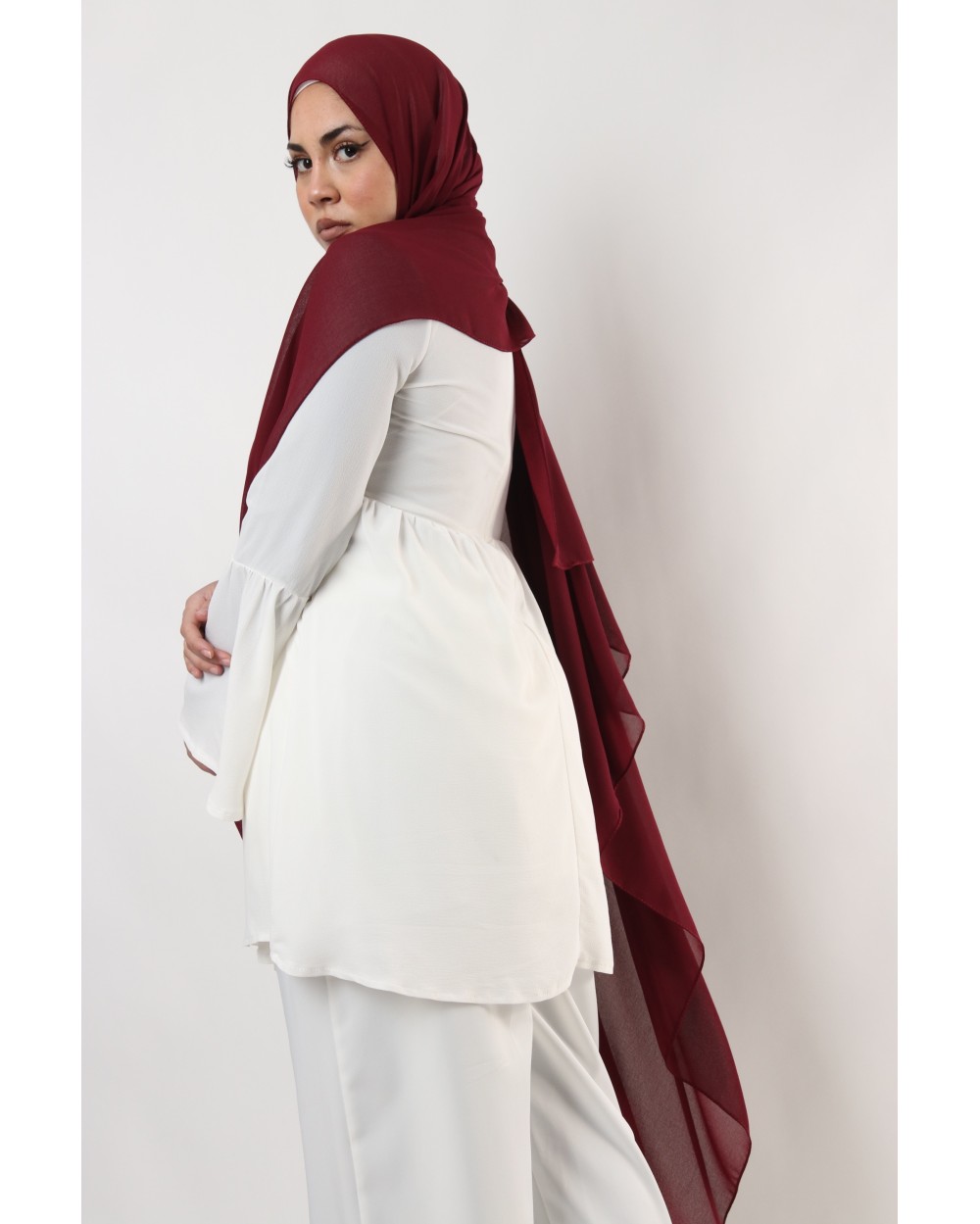 Nissa square chiffon hijab 150cm