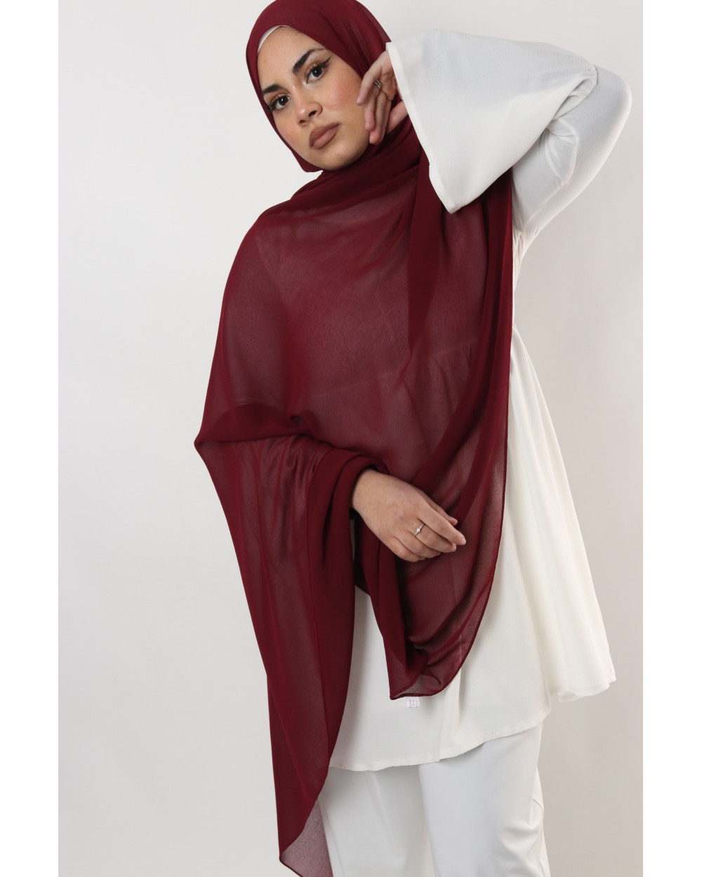 Nissa square chiffon hijab 150cm