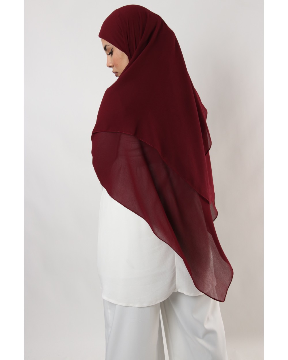 Hijab mousseline carré Nissa 150cm