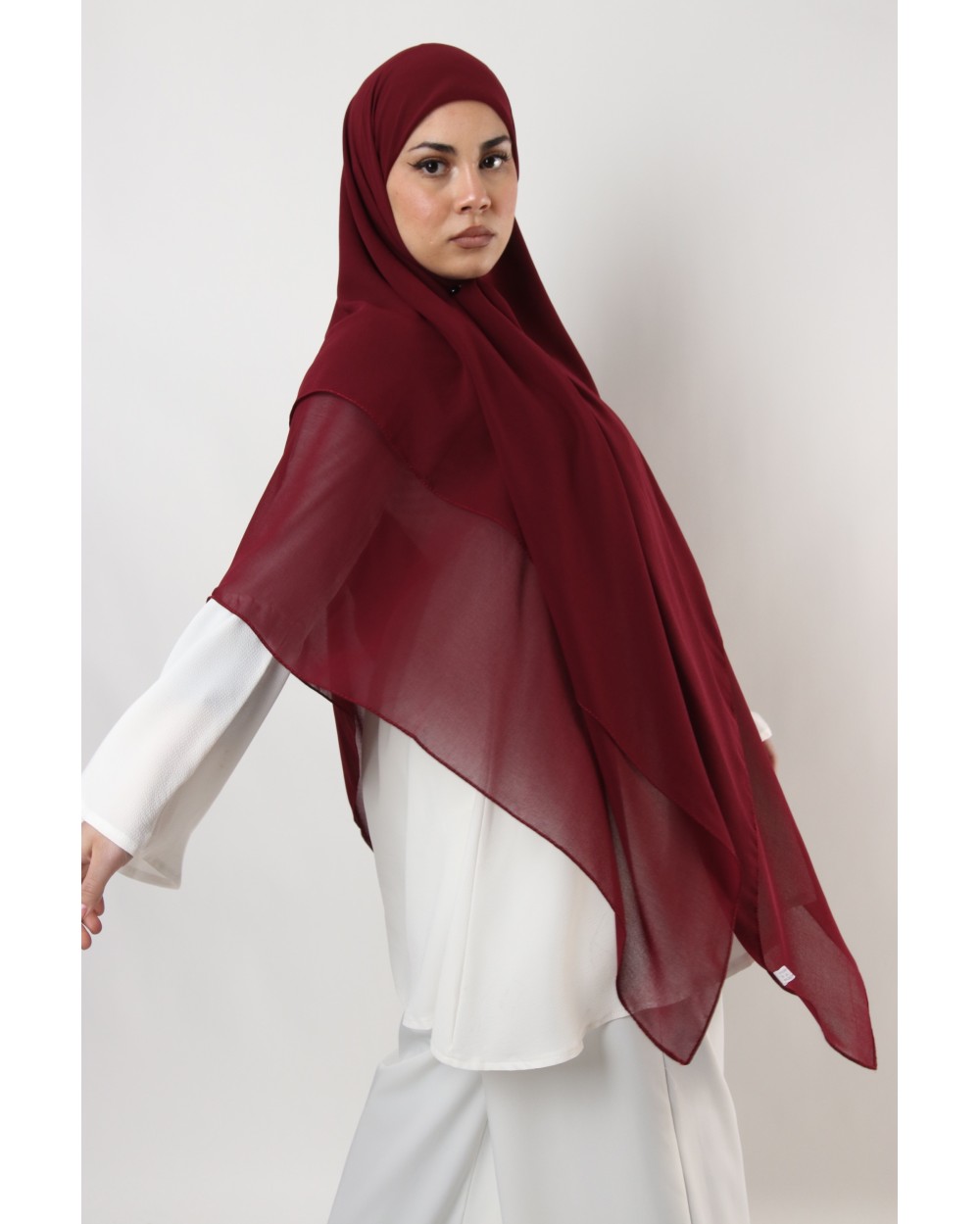 Hijab mousseline carré Nissa 150cm