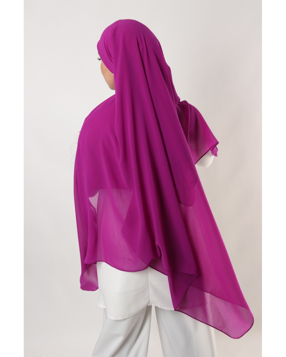 Hijab mousseline carré Nissa 150cm