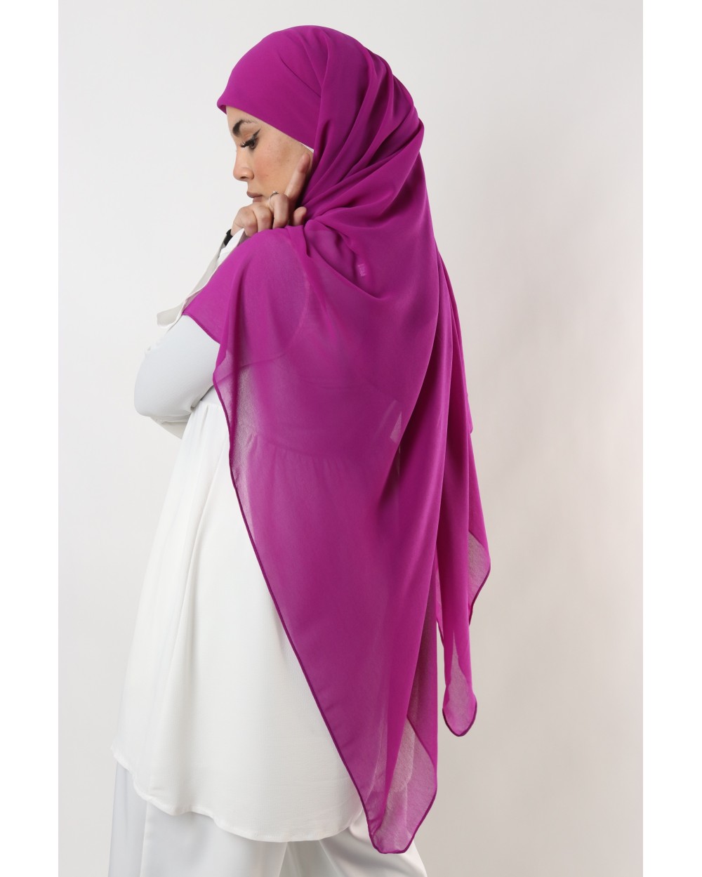 Nissa square chiffon hijab 150cm