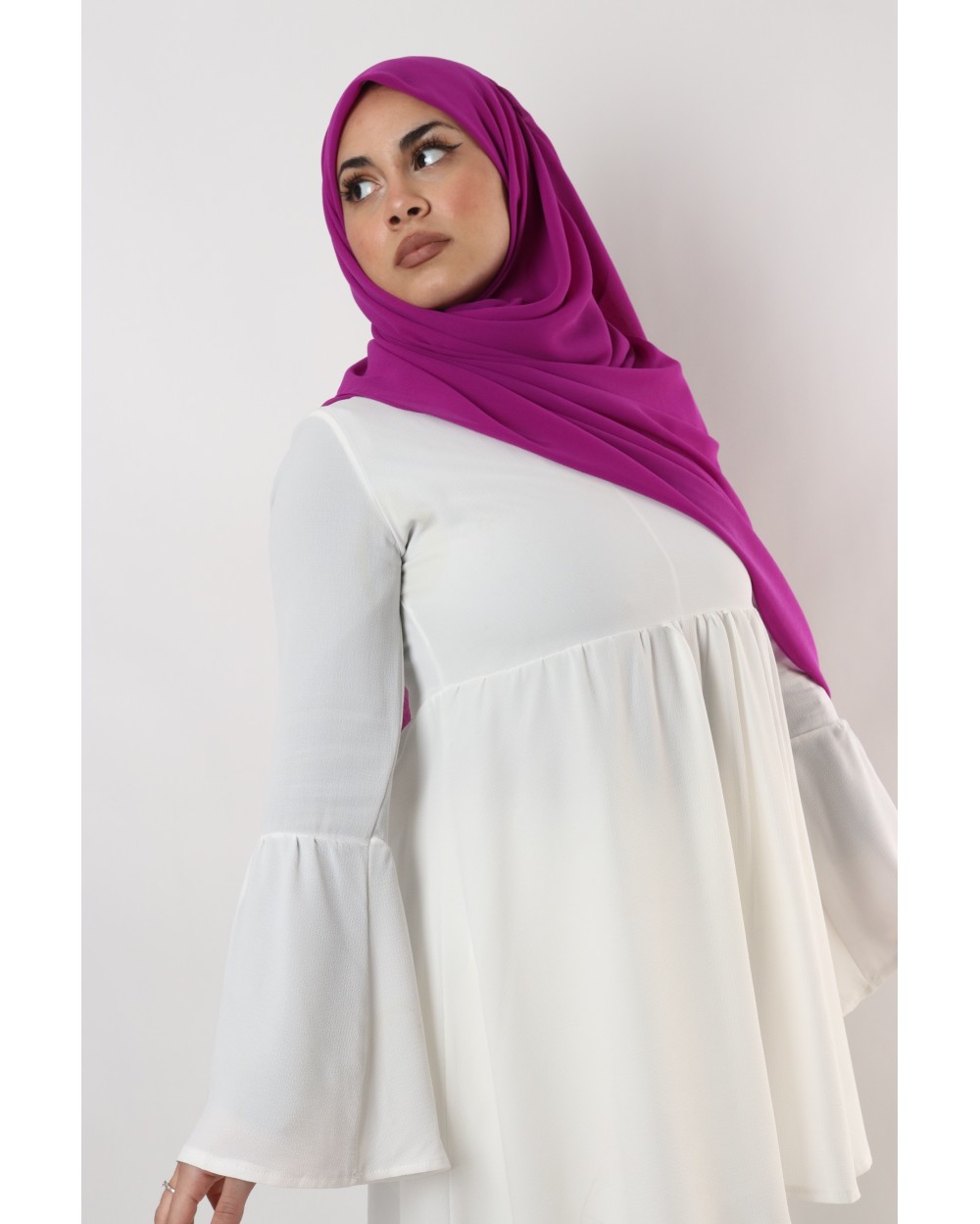 Hijab mousseline carré Nissa 150cm