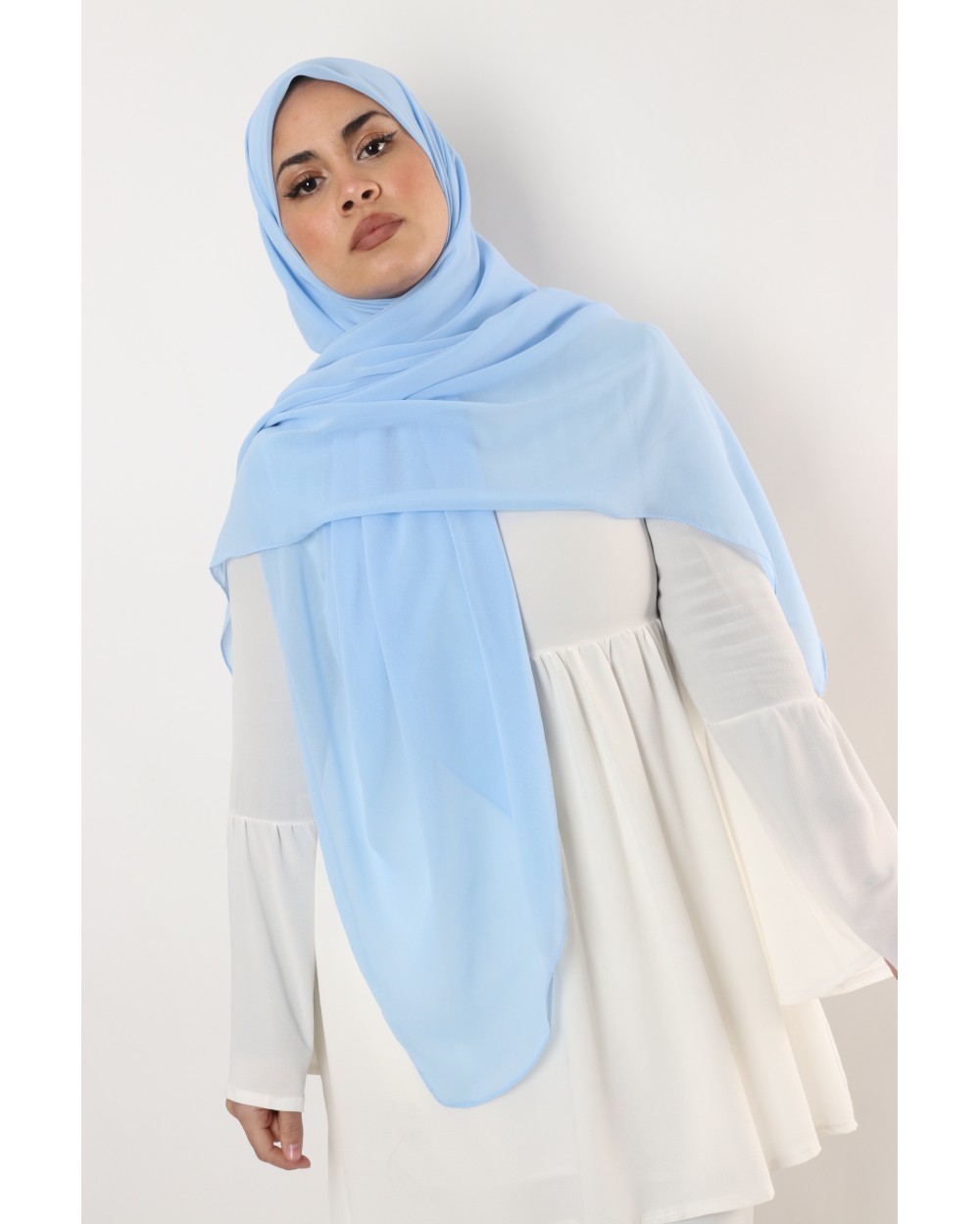 Hijab mousseline carré Nissa 150cm