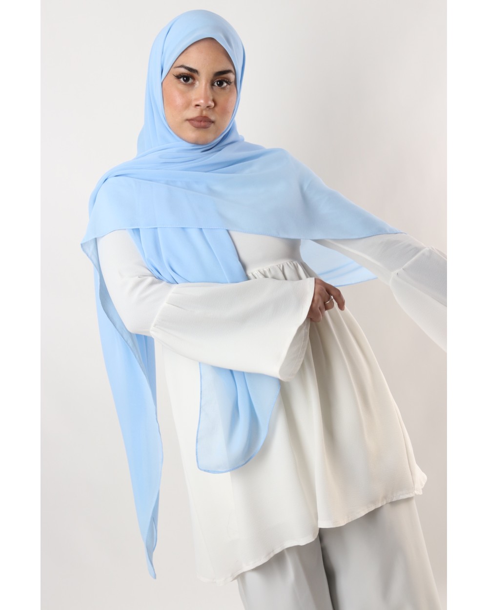 Nissa square chiffon hijab 150cm