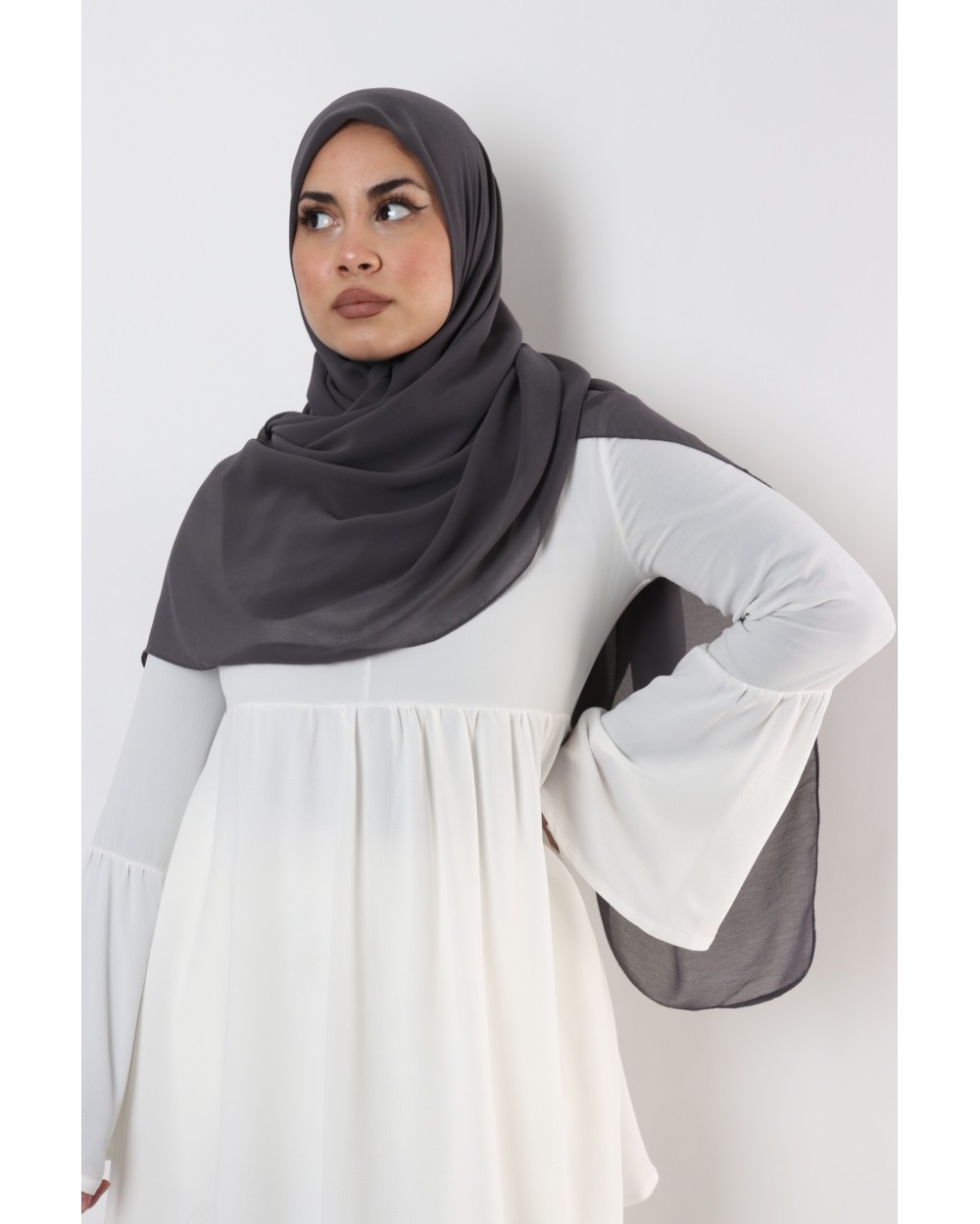 Hijab mousseline carré Nissa 150cm