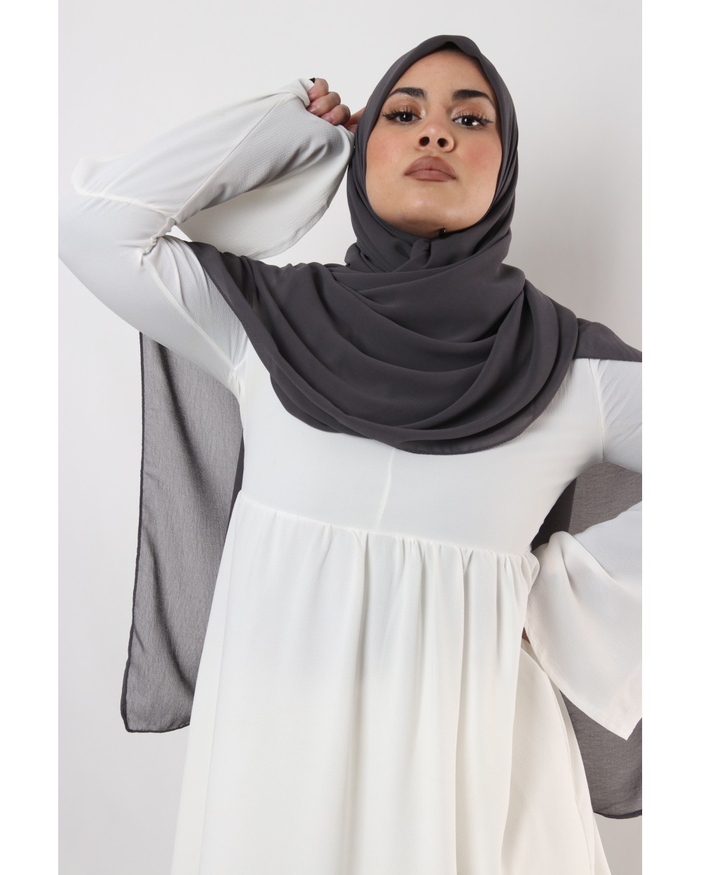 Hijab mousseline carré Nissa 150cm